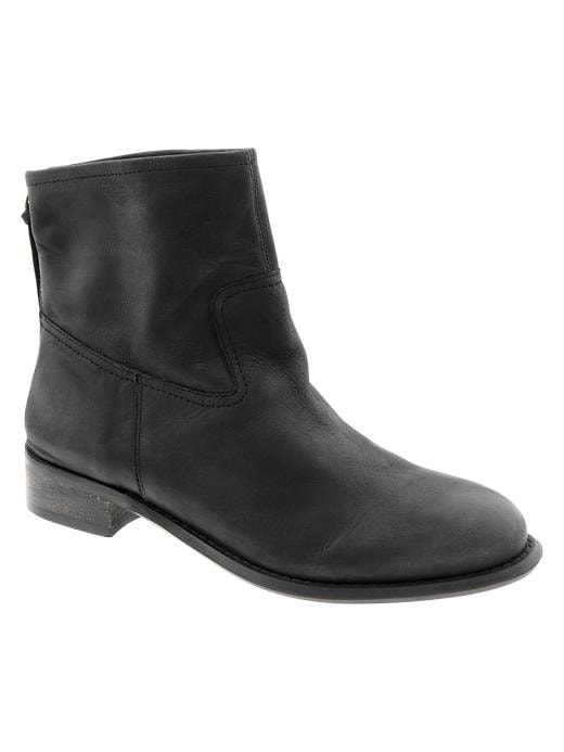 Image number 1 showing, Leather zipped booties
