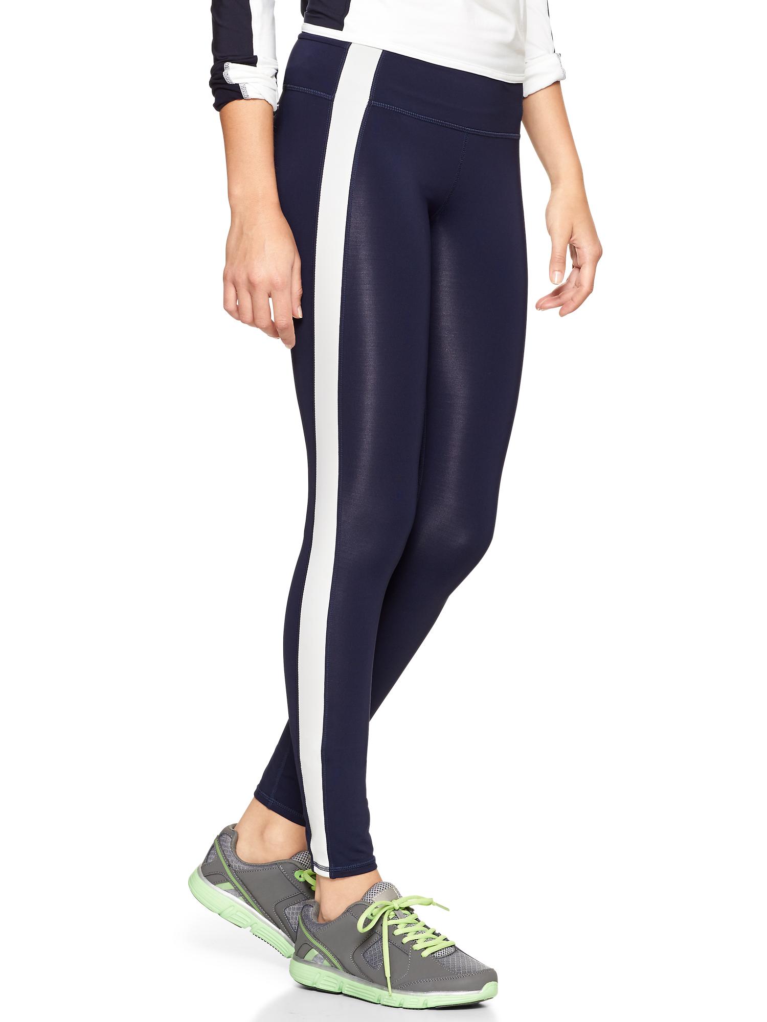 Gap Women's 280414 GapFit GFast Full Length Spliced Striped Legging Tights  Heather Blue (XXL) at  Women's Clothing store