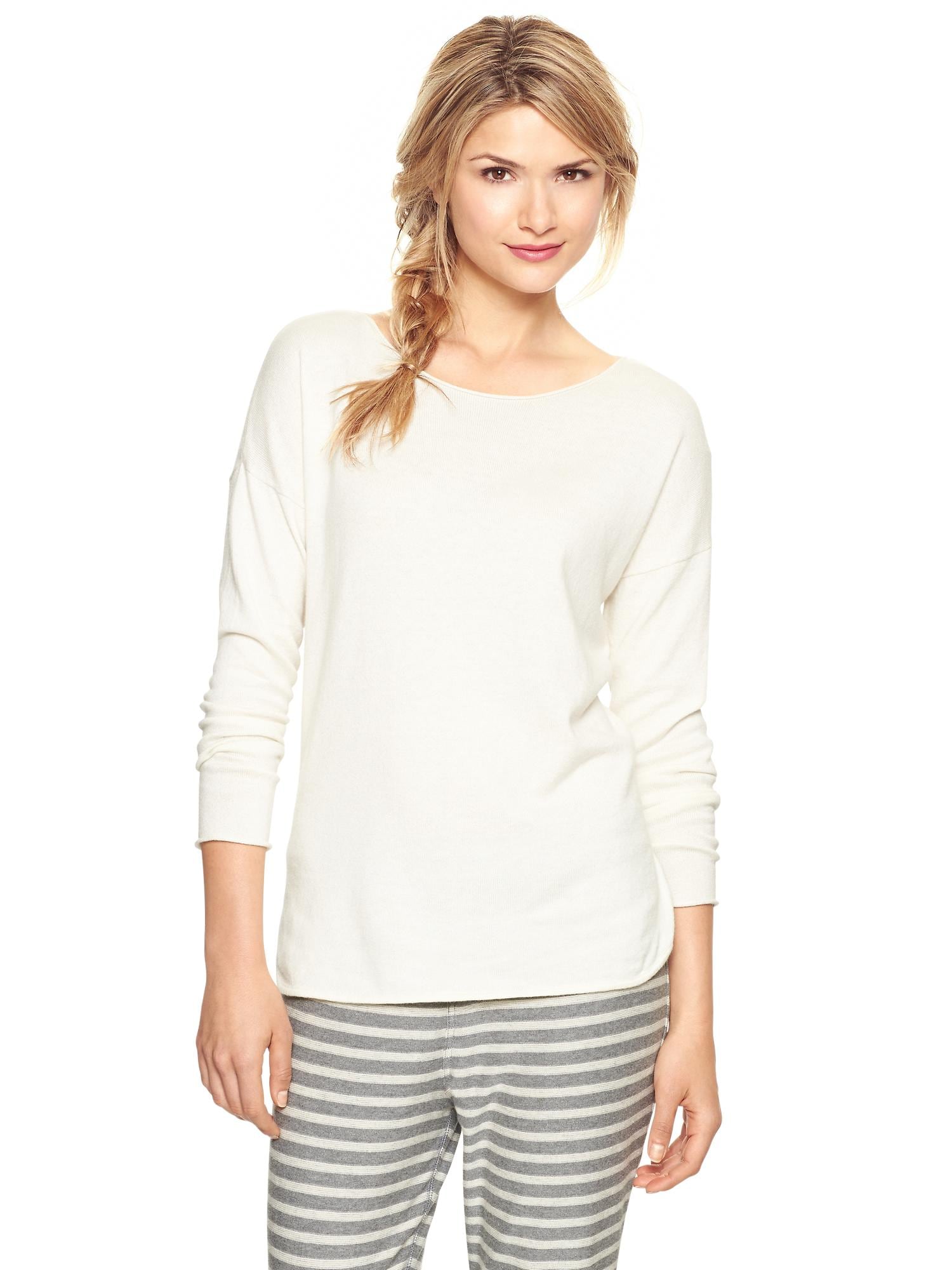 Shirttail hem sweater Gap