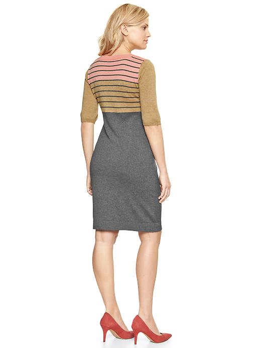 Image number 2 showing, Colorblock striped dress