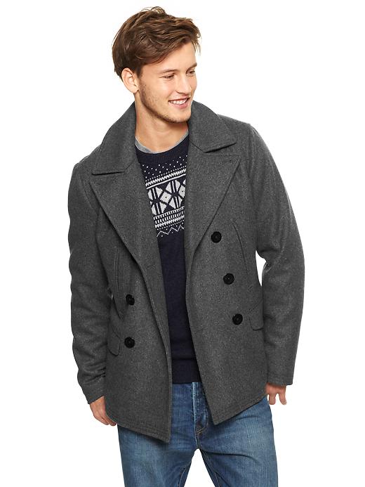 Image number 1 showing, Wool peacoat