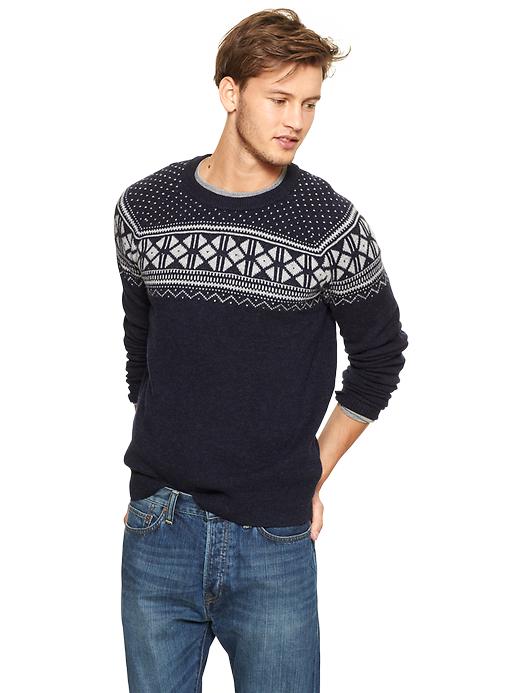 View large product image 1 of 1. Fair Isle chest sweater
