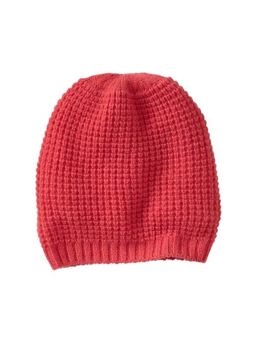 View large product image 1 of 1. Cashmere waffle beanie