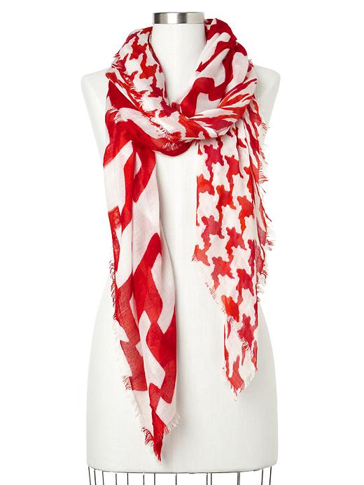 View large product image 1 of 1. Mixed houndstooth scarf