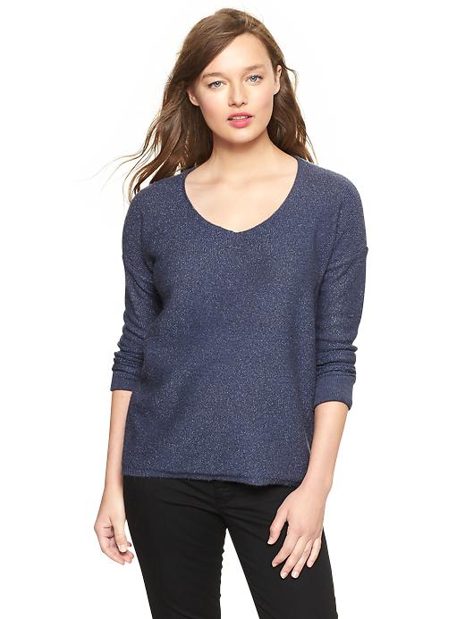 View large product image 1 of 1. Sparkle circle-hem sweater