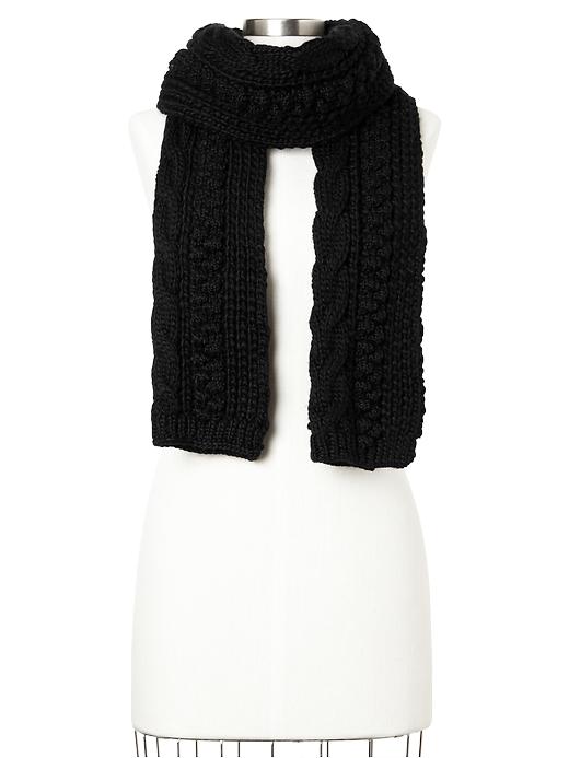 View large product image 1 of 1. Cable knit scarf