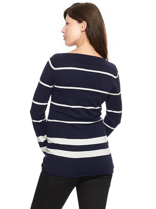 Image number 2 showing, Striped boatneck sweater