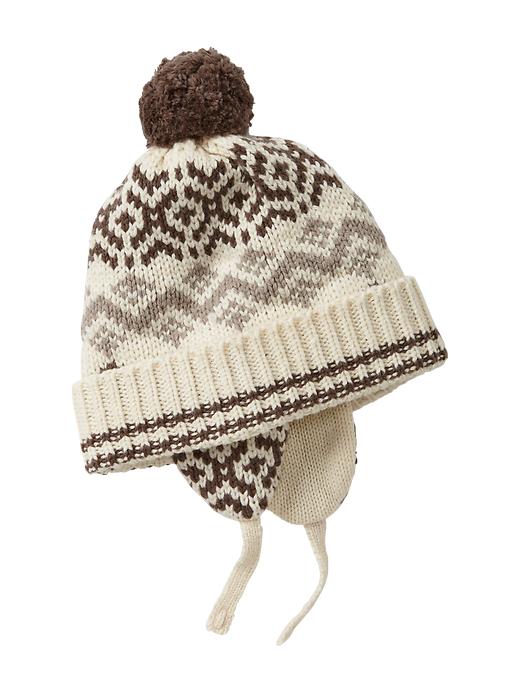 View large product image 1 of 1. Cuffed Fair Isle knit hat