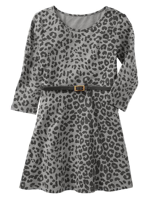 View large product image 1 of 1. Belted print dress