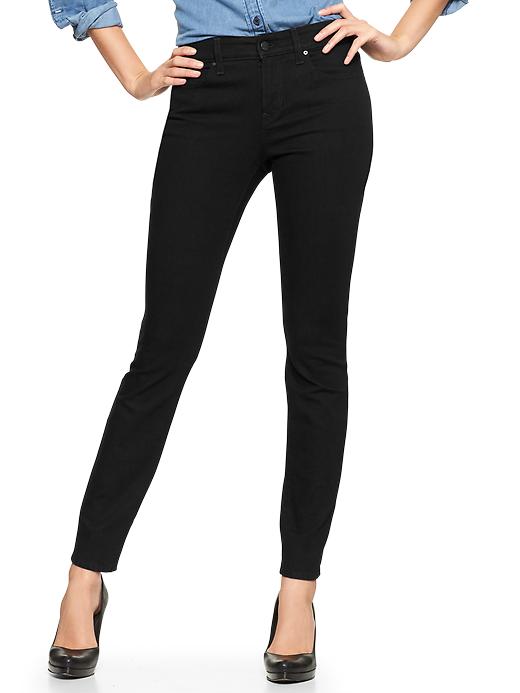 Image number 1 showing, 1969 curvy skinny black jeans