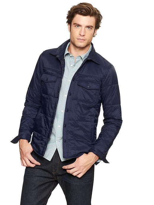 Image number 1 showing, Quilted shirt jacket