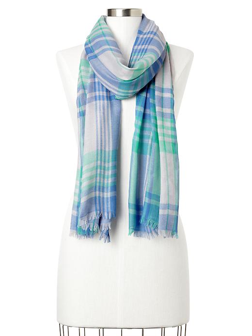 View large product image 1 of 1. Large plaid scarf