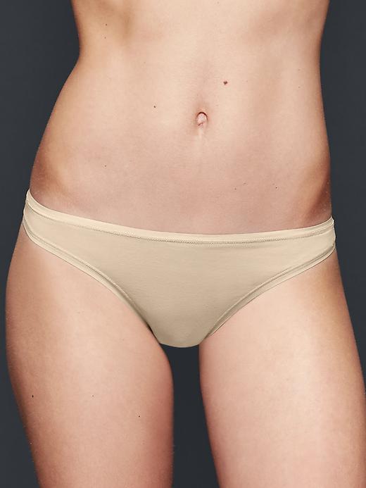 View large product image 1 of 1. Stretch cotton thong