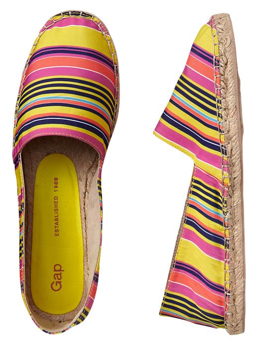 View large product image 1 of 1. Printed espadrille slip-ons