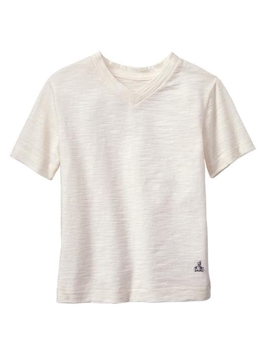 View large product image 1 of 1. Heathered slub V-neck T