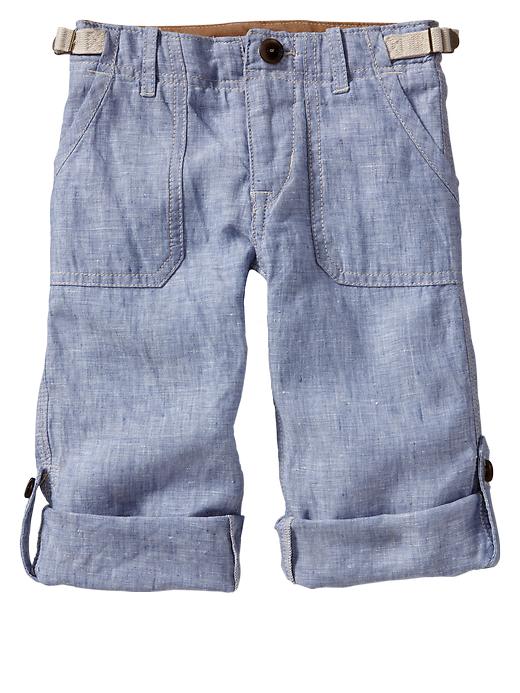 Image number 1 showing, Roll-up chambray pants