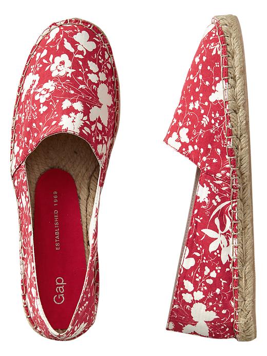 View large product image 1 of 1. Printed espadrille slip-ons