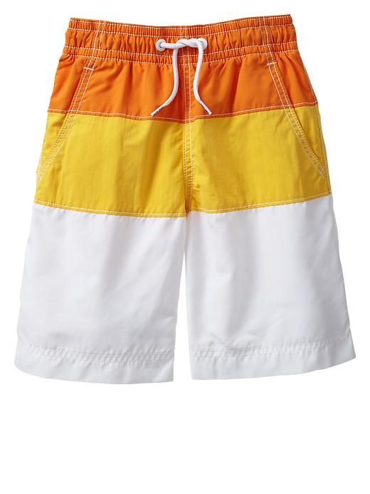 Image number 1 showing, Colorblock swim trunks