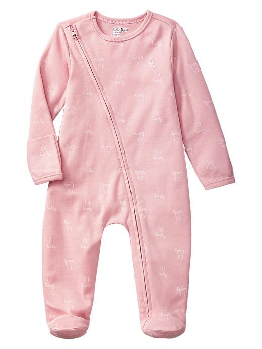 View large product image 1 of 1. Favorite lil lady zip footed one-piece