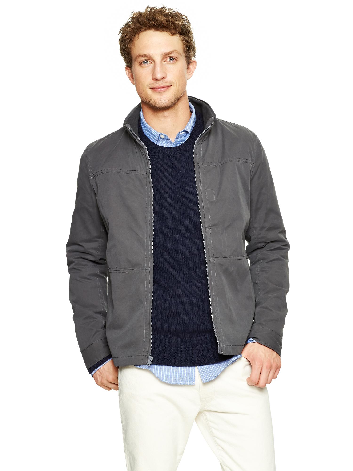 Waxed coated short mac jacket | Gap