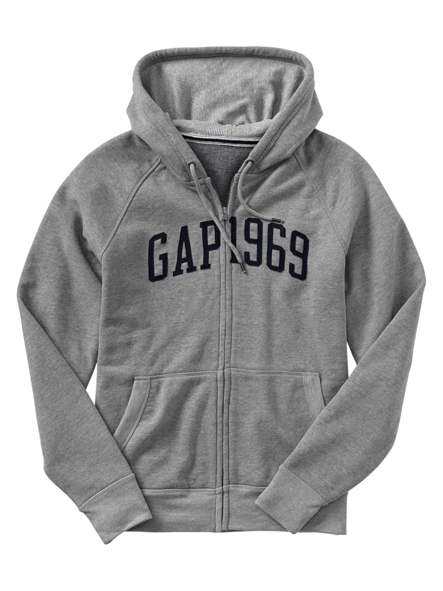 Gap logo zip hoodie sale