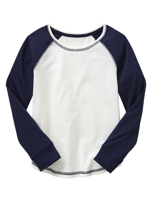 View large product image 1 of 1. Colorblock baseball tee