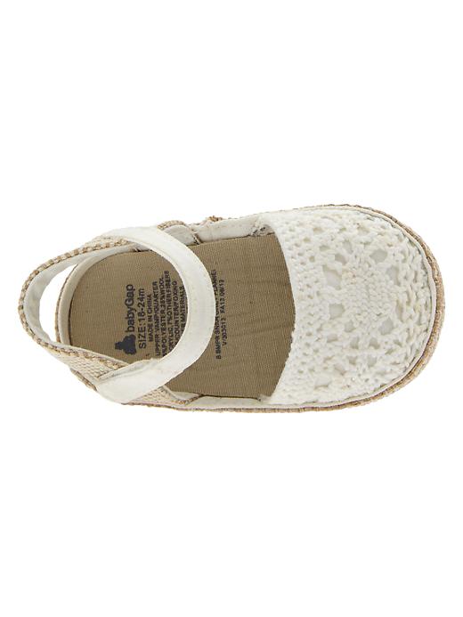 View large product image 2 of 2. Crochet espadrille sandals