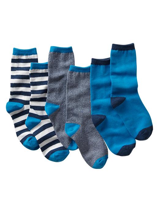 View large product image 1 of 1. Contrast-trim socks (3-pack)