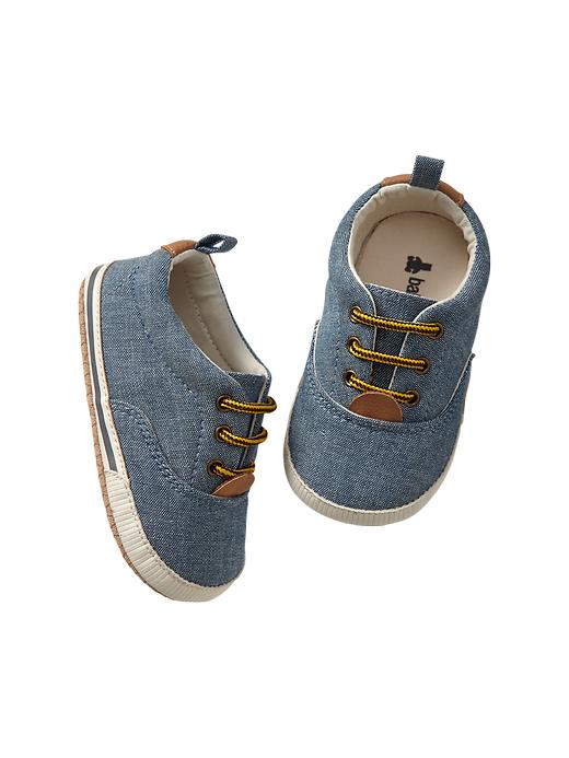 View large product image 1 of 2. Chambray sneakers