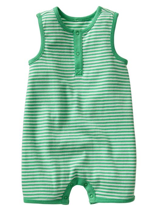 View large product image 1 of 1. Stripe tank one-piece
