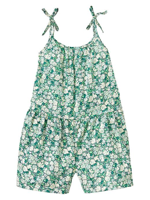 View large product image 1 of 1. Floral tie romper
