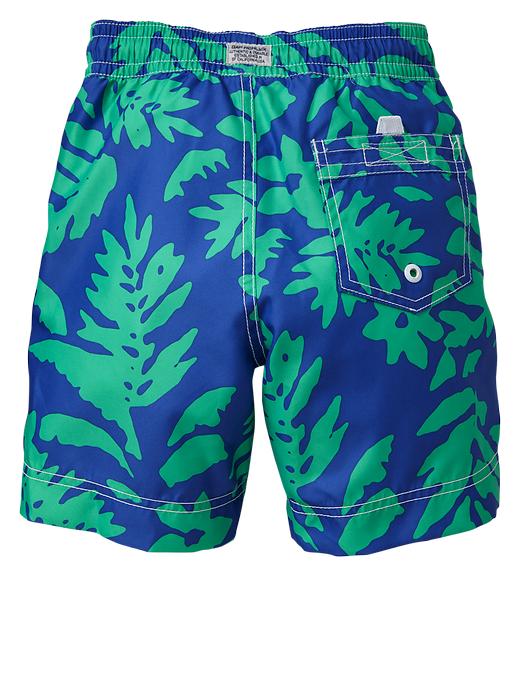 Image number 2 showing, Palm flower swim trunks
