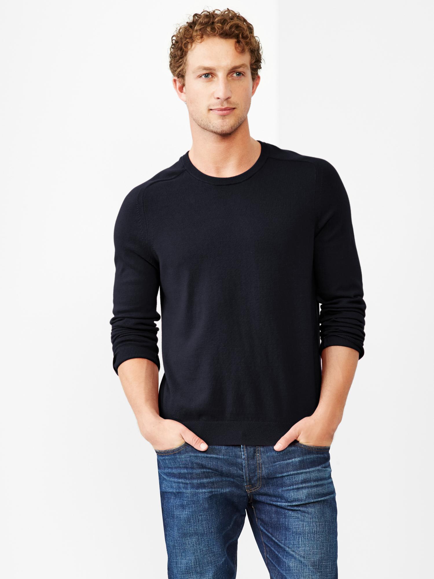 Cotton cashmere crew sweater Gap