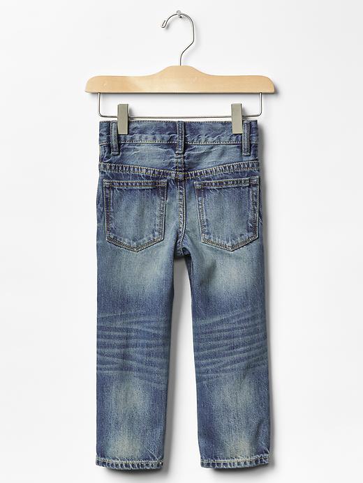 Image number 2 showing, 1969 distressed straight jeans