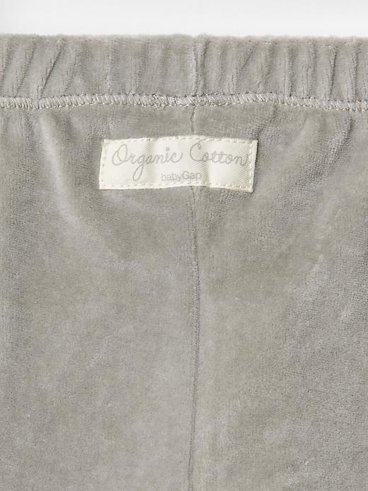 Image number 2 showing, Organic velour footed pants
