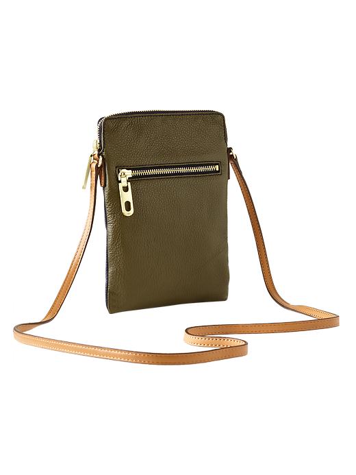 Image number 1 showing, Leather crossbody bag