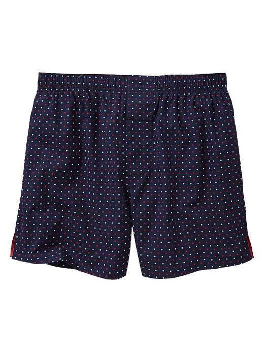 View large product image 1 of 1. Two-color dot print boxers