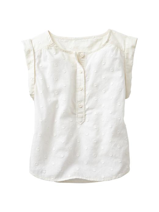 View large product image 1 of 1. Dobby dot henley top