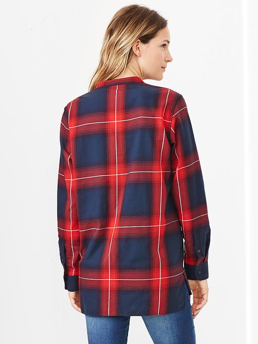 Image number 2 showing, Plaid henley tunic