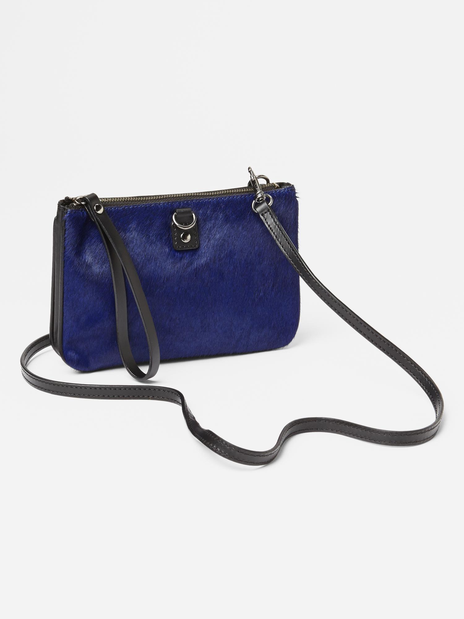 Calf top hair crossbody