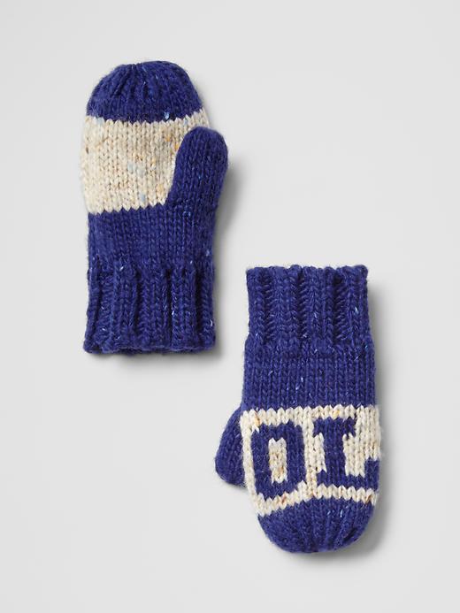 Image number 1 showing, Intarsia statement mittens