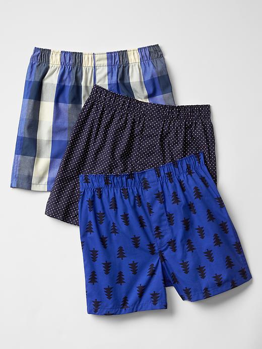 View large product image 1 of 1. Holiday tree boxers (3-pack)