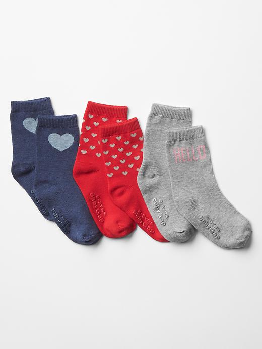 View large product image 1 of 1. Heart socks (3-pack)