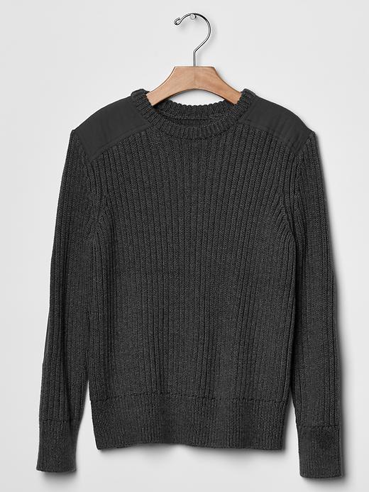 Image number 3 showing, Mix-media ribbed sweater