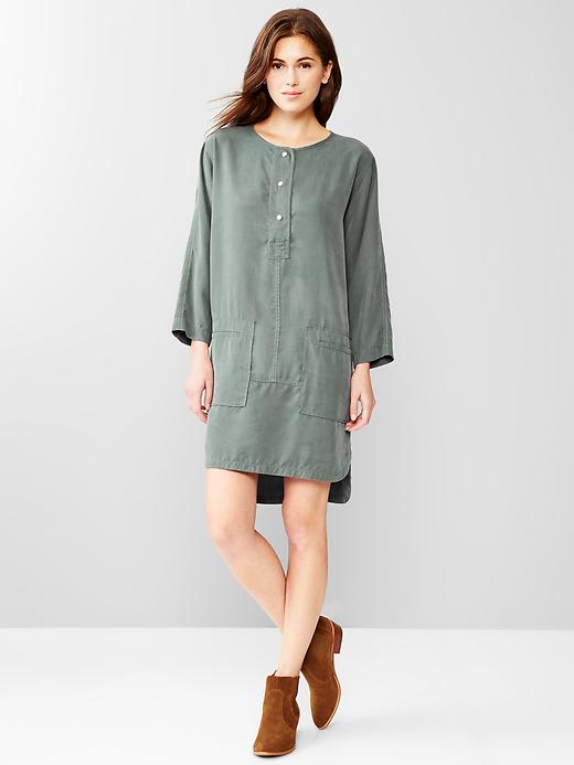 Image number 5 showing, TENCEL&#153 shirttail dress