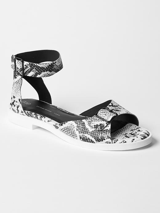 Image number 4 showing, Leather buckle sandals