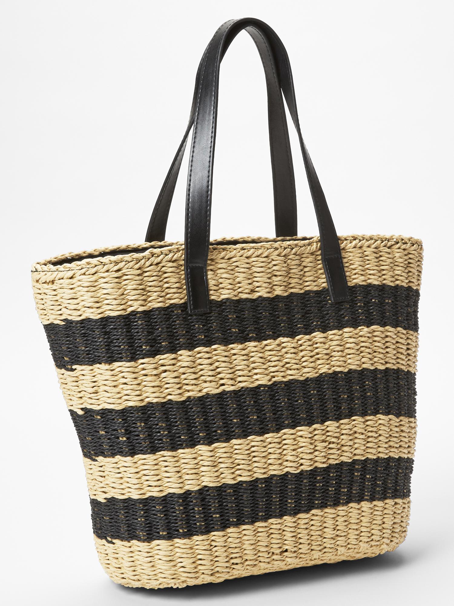 Stripe straw tote | Gap