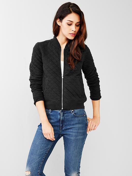 Quilted knit bomber | Gap