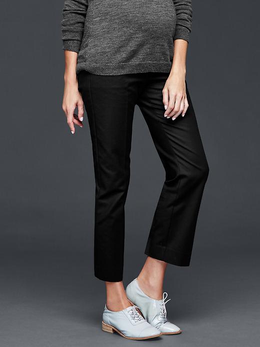Image number 1 showing, Full panel tailored crop pants