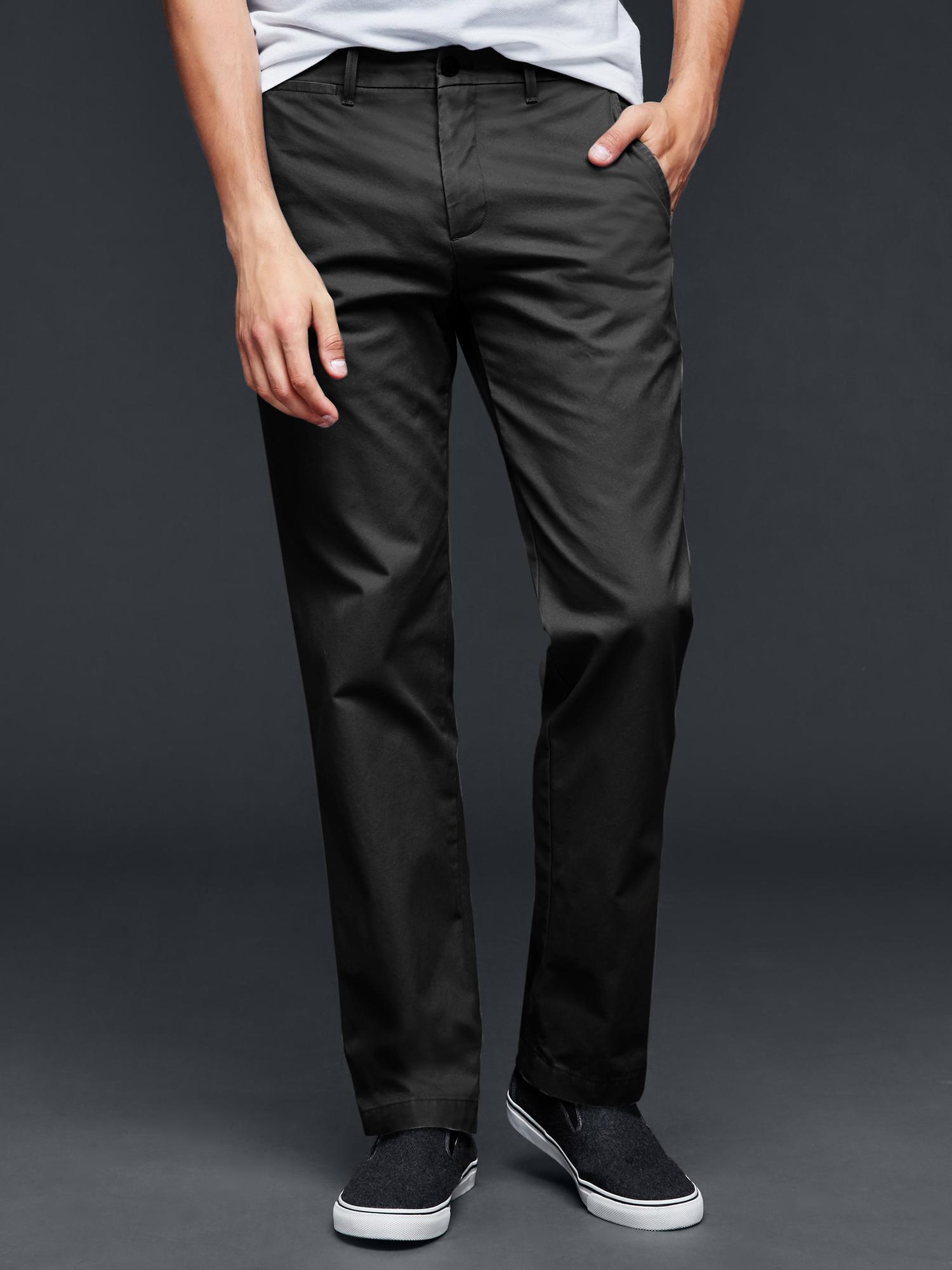 Gap Khakis Tailored Straight Fit Khaki Pants, Men's 29x30 (Grey